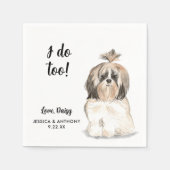 Dog Wedding Cocktail Napkins Servet (Voorkant)