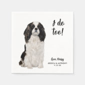 Dog Wedding Cocktail Napkins Servet (Voorkant)