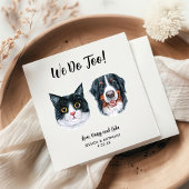 Dog Wedding Cocktail Napkins Servet
