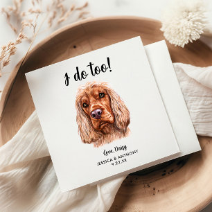 Dog Wedding Cocktail Napkins Servet