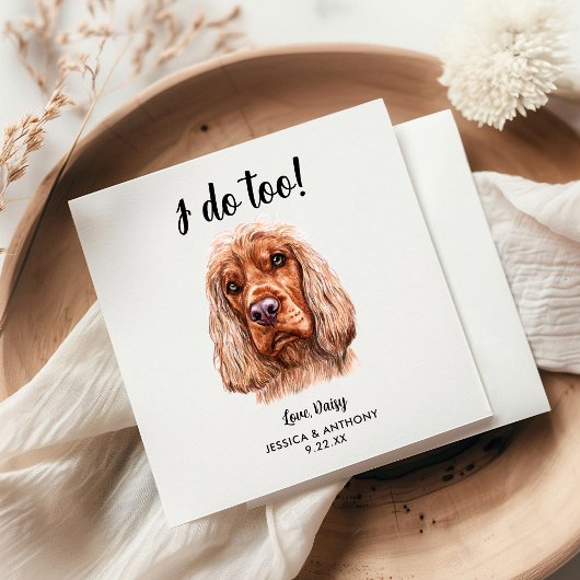 Dog Wedding Cocktail Napkins Servet