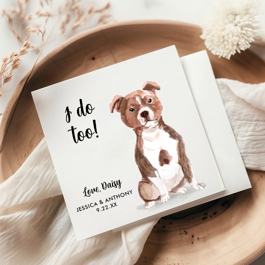 Dog Wedding Cocktail Napkins Servet