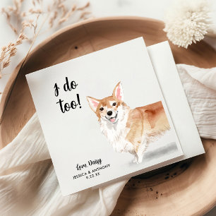 Dog Wedding Cocktail Napkins Servet