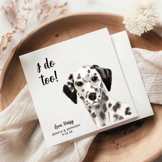 Dog Wedding Cocktail Napkins Servet