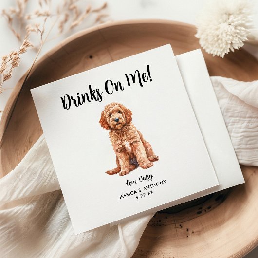 Dog Wedding Cocktail Napkins Servet