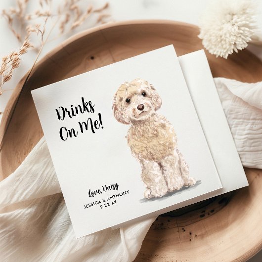 Dog Wedding Cocktail Napkins Servet