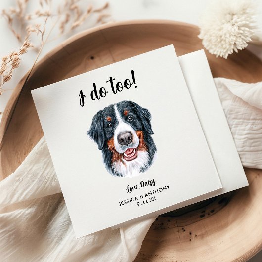 Dog Wedding Cocktail Napkins Servet