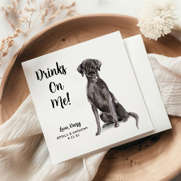 Dog Wedding Cocktail Napkins Servet