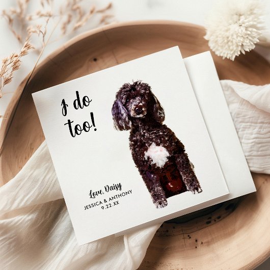 Dog Wedding Cocktail Napkins Servet