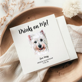 Dog Wedding Cocktail Napkins Servet