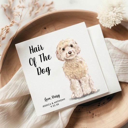 Dog Wedding Cocktail Napkins Servet