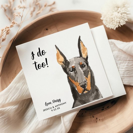 Dog Wedding Cocktail Napkins Servet