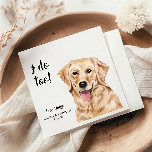 Dog Wedding Cocktail Napkins Servet