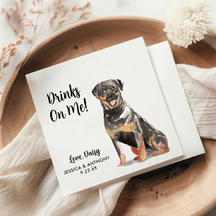 Dog Wedding Cocktail Napkins Servet