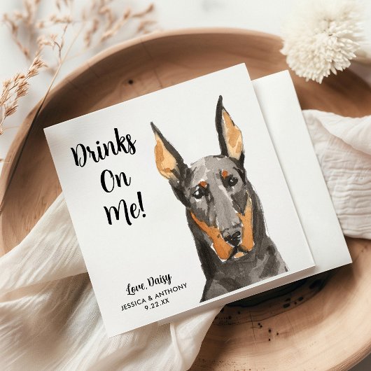 Dog Wedding Cocktail Napkins Servet