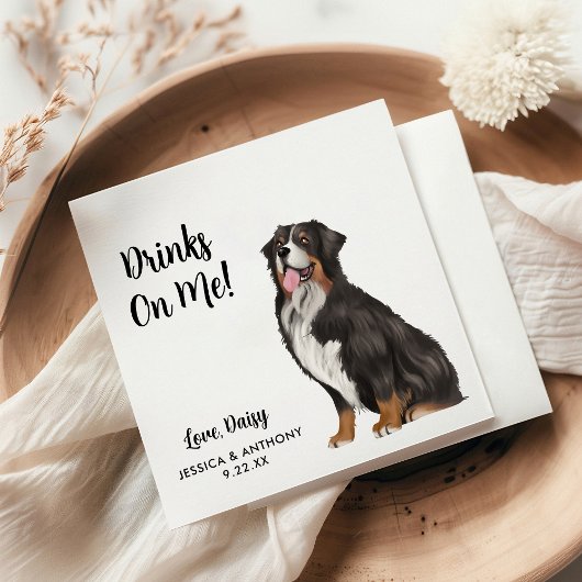 Dog Wedding Cocktail Napkins Servet
