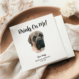 Dog Wedding Cocktail Napkins Servet
