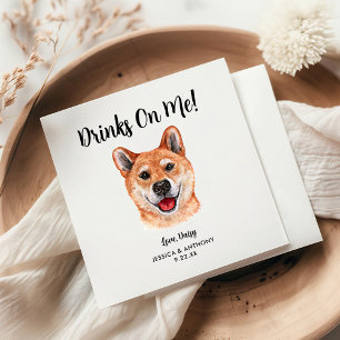 Dog Wedding Cocktail Napkins Servet