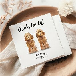 Dog Wedding Cocktail Napkins Servet