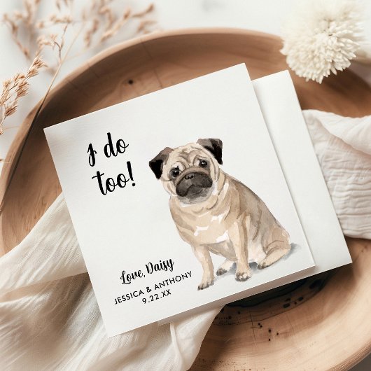 Dog Wedding Cocktail Napkins Servet