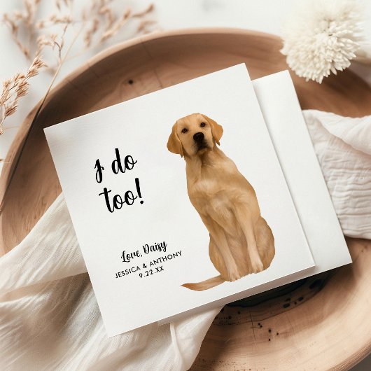 Dog Wedding Cocktail Napkins Servet