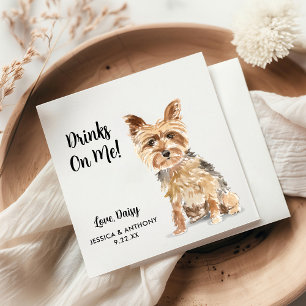 Dog Wedding Cocktail Napkins Servet