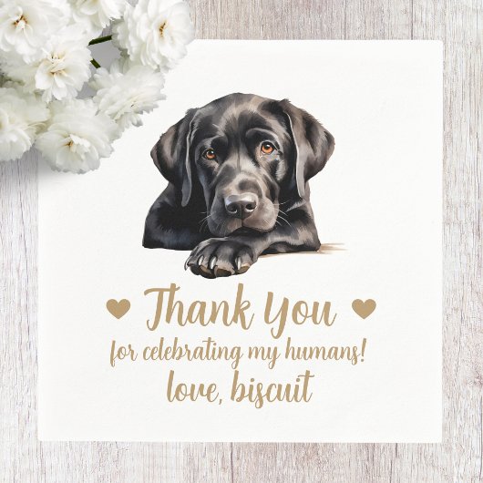 Dog Wedding Cocktail Napkins Servet