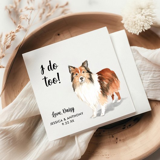 Dog Wedding Cocktail Napkins Servet