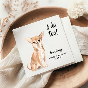 Dog Wedding Cocktail Napkins Servet