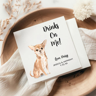 Dog Wedding Cocktail Napkins Servet