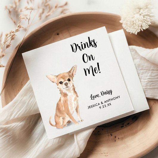 Dog Wedding Cocktail Napkins Servet