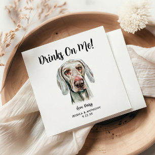 Dog Wedding Cocktail Napkins Servet