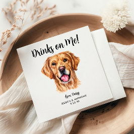 Dog Wedding Cocktail Napkins Servet