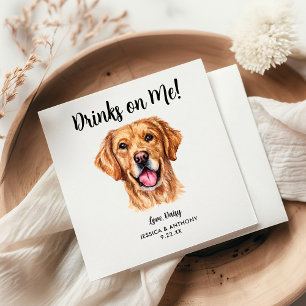 Dog Wedding Cocktail Napkins Servet