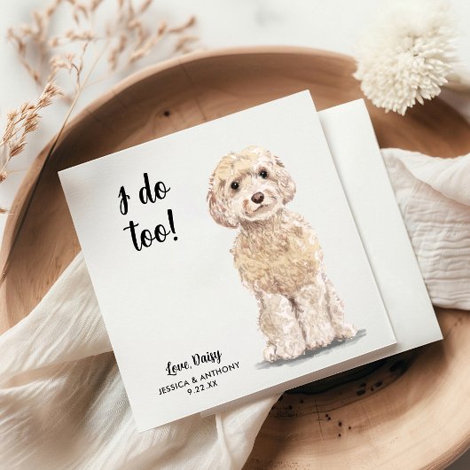 Dog Wedding Cocktail Napkins Servet