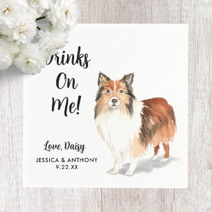 Dog Wedding Cocktail Napkins Servet