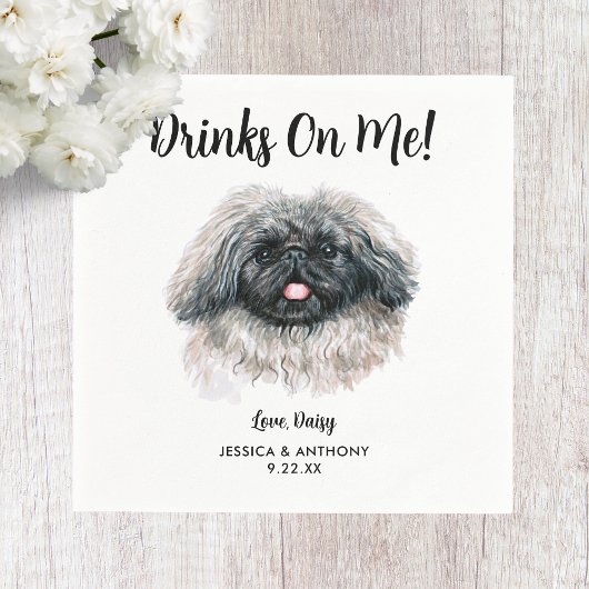 Dog Wedding Cocktail Napkins Servet