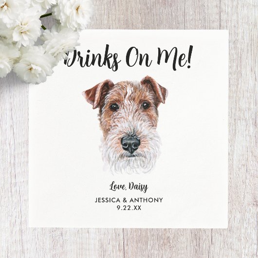 Dog Wedding Cocktail Napkins Servet