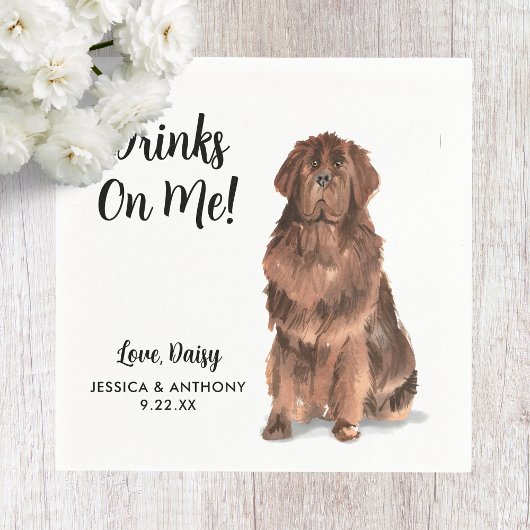 Dog Wedding Cocktail Napkins Servet