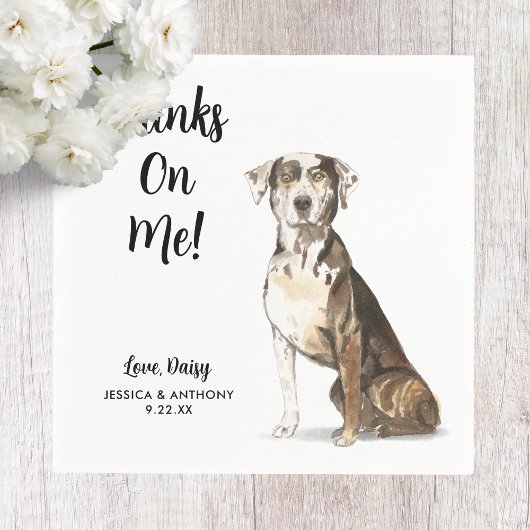 Dog Wedding Cocktail Napkins Servet