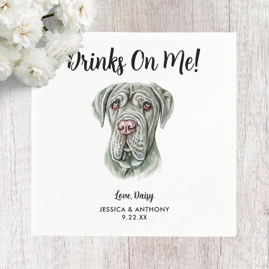 Dog Wedding Cocktail Napkins Servet
