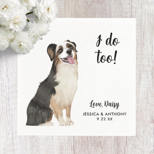 Dog Wedding Cocktail Napkins Servet