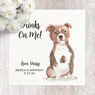Dog Wedding Cocktail Napkins Servet