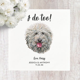 Dog Wedding Cocktail Napkins Servet