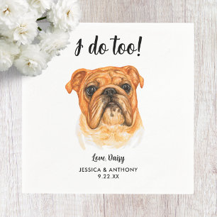 Dog Wedding Cocktail Napkins Servet