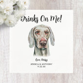 Dog Wedding Cocktail Napkins Servet