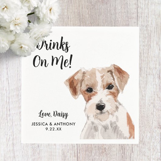 Dog Wedding Cocktail Napkins Servet