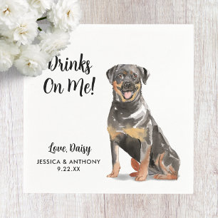 Dog Wedding Cocktail Napkins Servet