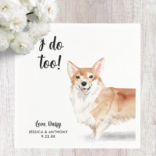 Dog Wedding Cocktail Napkins Servet