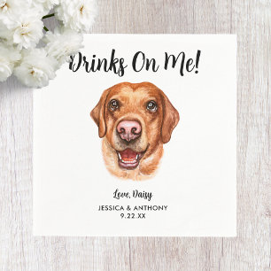 Dog Wedding Cocktail Napkins Servet